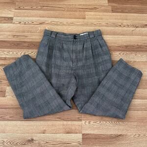 J. London Women's High Rise Vintage Gray Fully Lined Wool Trousers Size 12